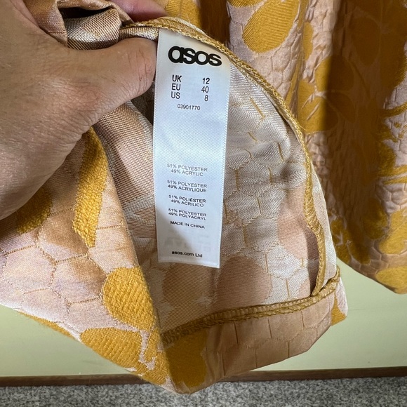 ASOS Yellow quilted skirt NWT - Picture 9 of 11